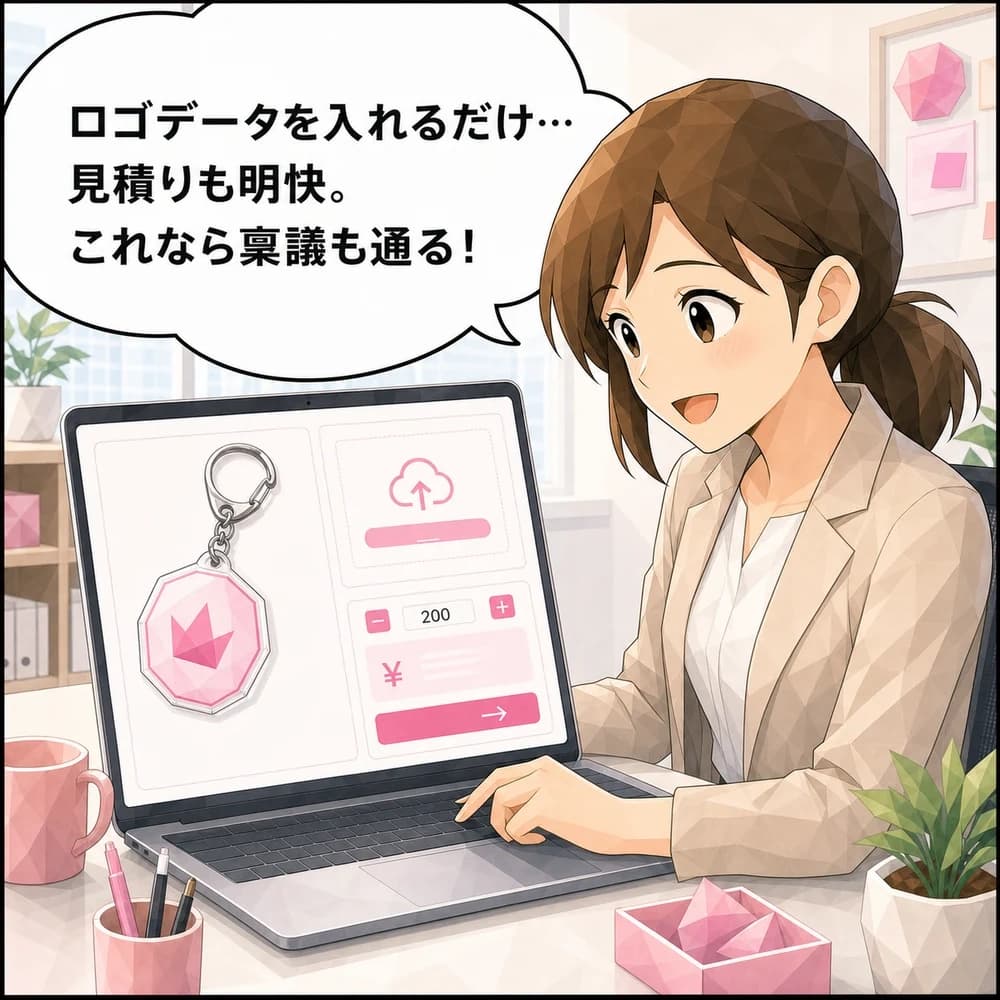 展示会・企業ノベルティのマンガ 第5コマ