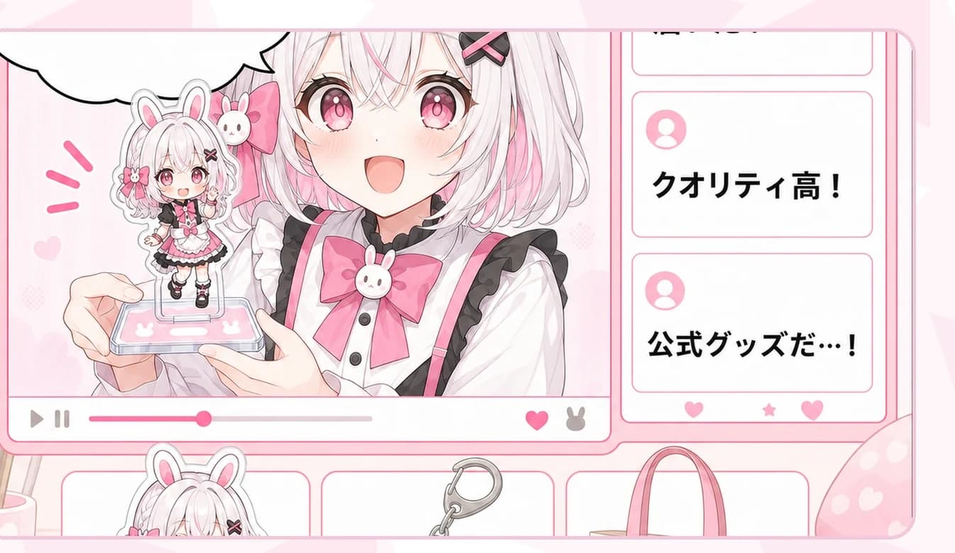 VTuber・配信者のマンガの一場面