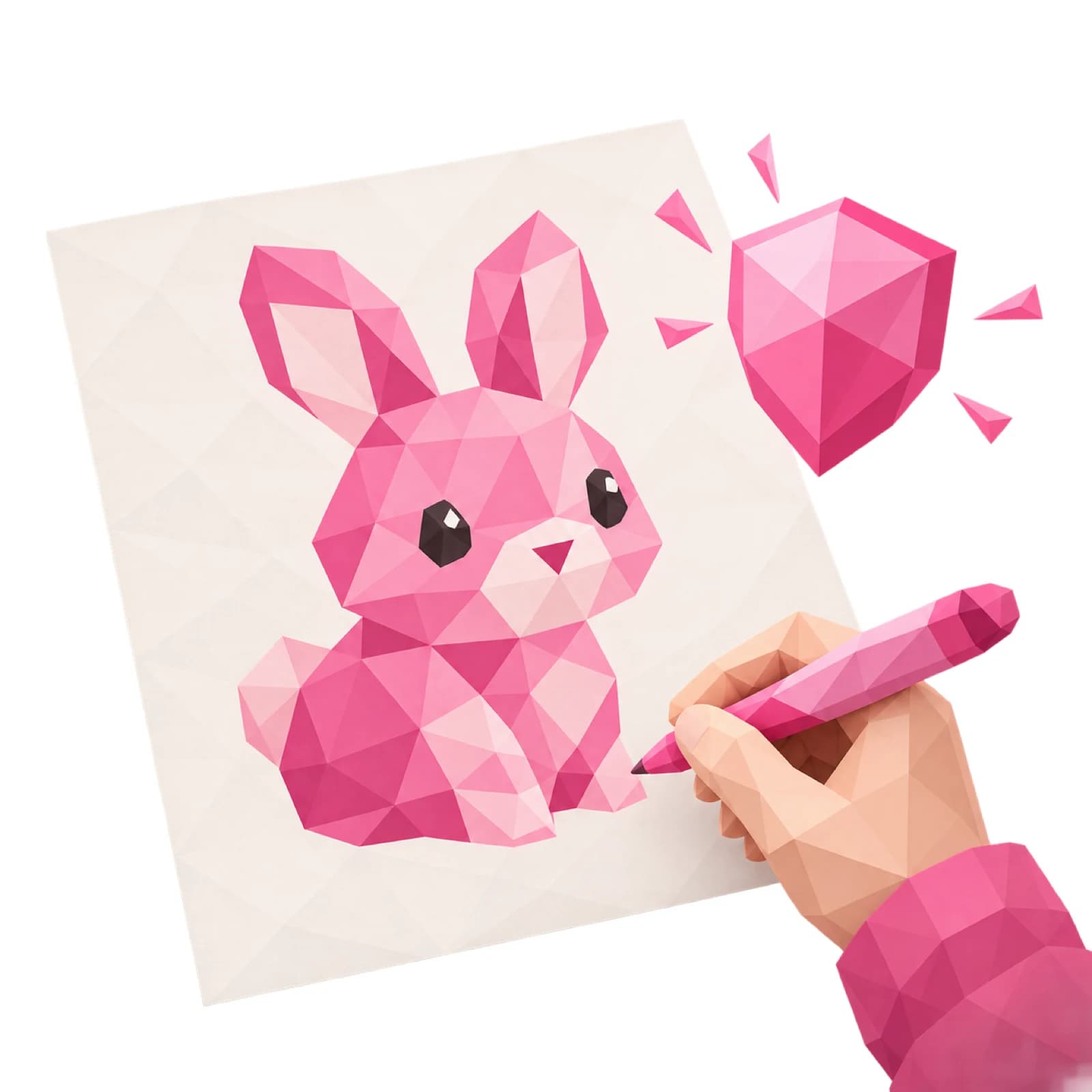 描き終えたイラストの上に、守られていることを示す盾のマークが浮かぶ