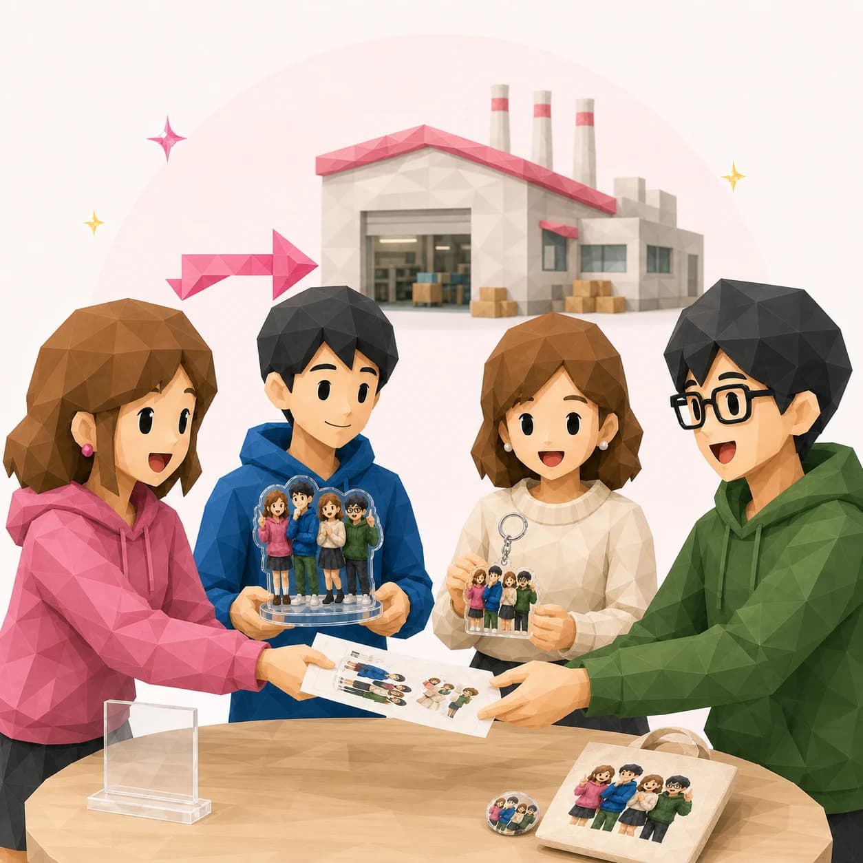 メーカー直だから、品質と価格を両立できるのローポリイラスト